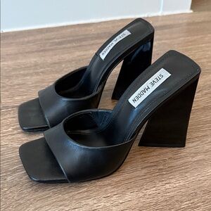 Steve Madden Black Block Heels